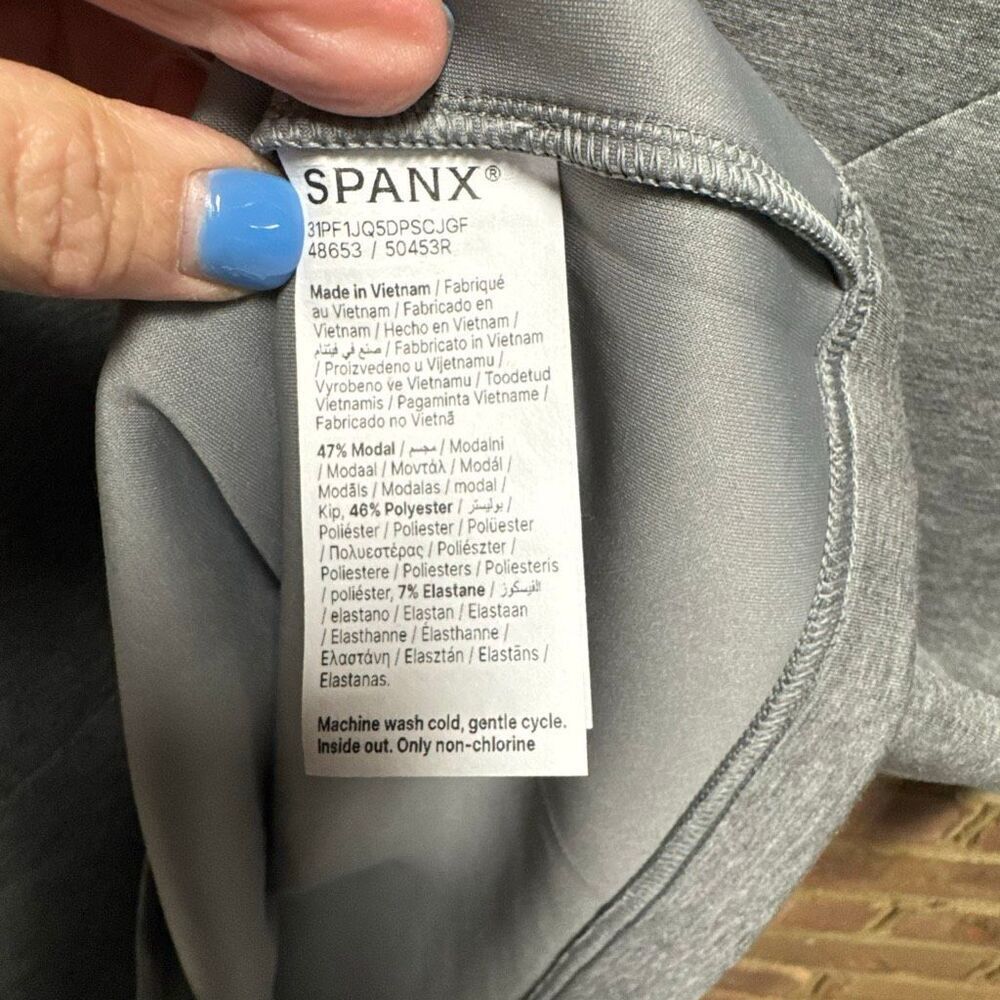 Spanx Air Essentials Dress Mid Grey Long Sleeve Size Small NEW - Picture 7 of 7